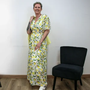 Robe longue jaune